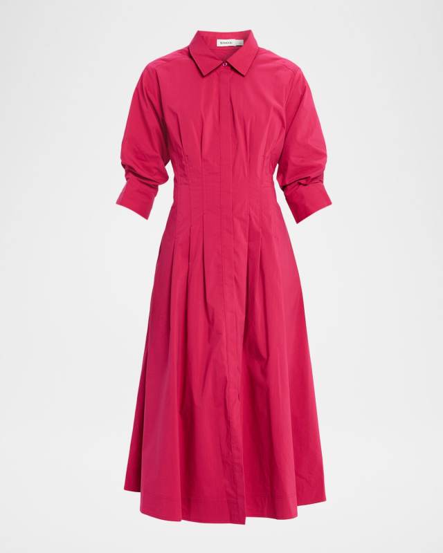 Jazz Pintuck Midi Shirtdress